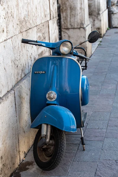 Terni Italy June 2021 Piaggio Vespa Vintage Mixed Blue Color — 스톡 사진