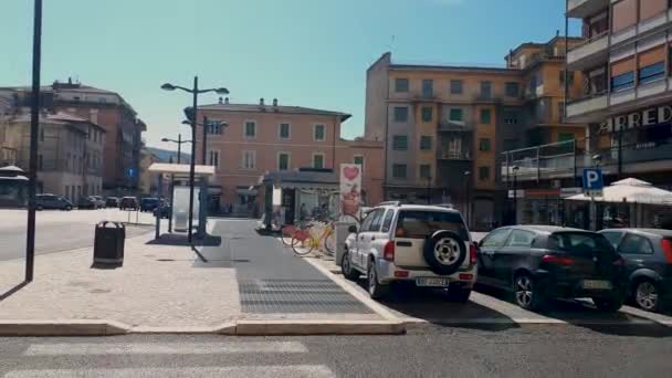 Terni square of valnerina in the city center — Stock Video