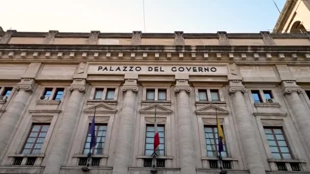 Prefecture of terni in avenue of the city center station — Stock Video