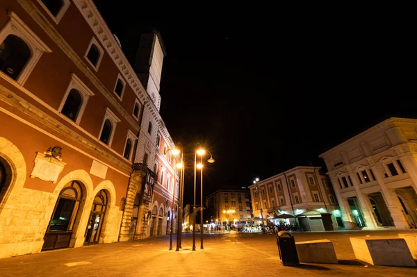 Terni Włochy Czerwiec 2021 Terni Piazza Europa Widok Nocy Terni — Zdjęcie stockowe