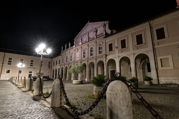 Terni Włochy Czerwiec 2021 Katedra Terni Widziana Nocy Oświetlona Ulicznymi — Zdjęcie stockowe