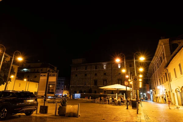 Terni Talya Haziran 2021 Terni Piazza Europa Terni Gece Kent — Stok fotoğraf