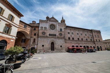 Foligno, İtalya Temmuz 03: 2021: San Feliciano 'daki Foligno Kilisesi