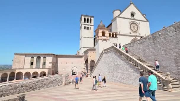 Igreja de san francesco di assisi e toda a sua superfície — Vídeo de Stock