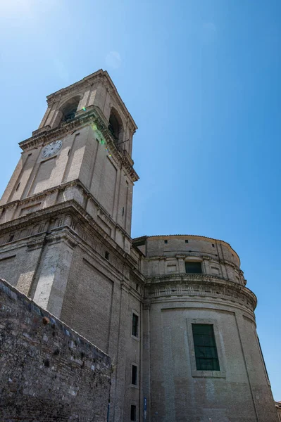 Catedral Santa Maria Degli Angeli Faccita Detalhe Campanário — Fotografia de Stock