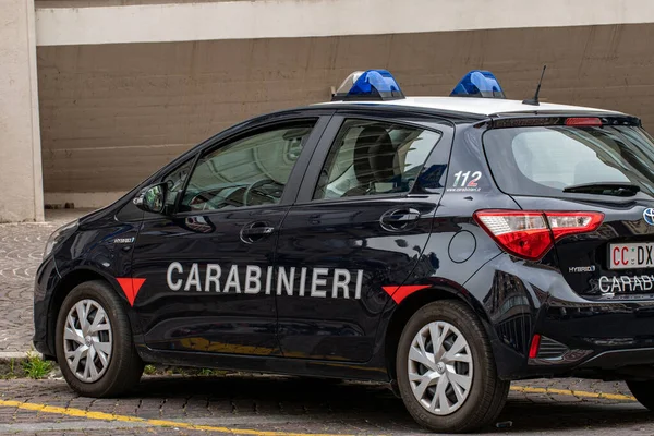 Terni Włochy Lipiec 2021 Samochód Carabinieri Zaparkowany Przed Sądem — Zdjęcie stockowe