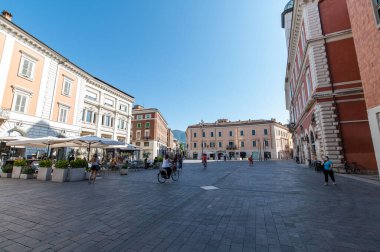 Terni, İtalya 20 Temmuz 2021: Terni 'deki Avrupa Meydanı