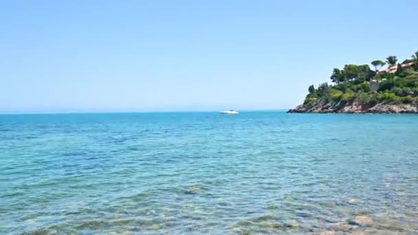 Landscape of inlet of Porto Santo Stefano — Stock Video