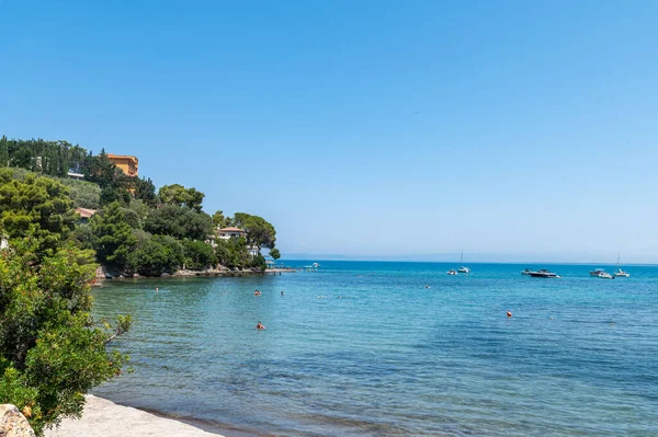 Paisaje Una Cala Porto Santo Stefano Verano —  Fotos de Stock