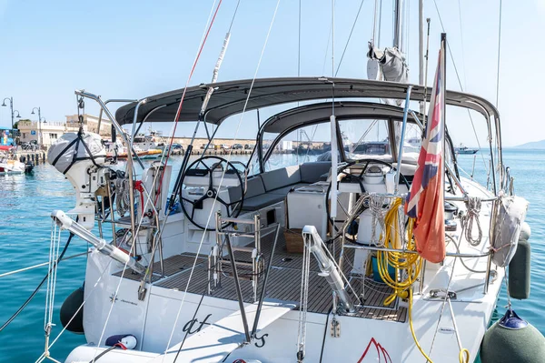 Porto Santo Stefano Italien Juli 2021 Steuerbereich Mit Dem Ruder — Stockfoto