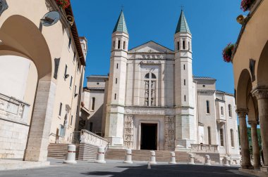 cathedral of santa rita of cascia on a sunny day clipart