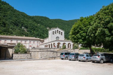 Rocca Porena, İtalya 30 Temmuz 2021 Rocca Porena 'da Santa Rita' nın yeni sntuario 'su.