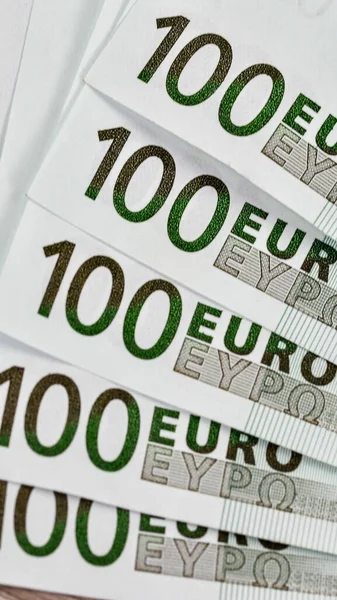 Dettaglio Una Banconota 100 Euro Della Comunità Europea — Foto Stock