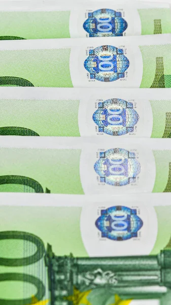 Detail 100 Euro Banknote European Community — Stock Photo, Image