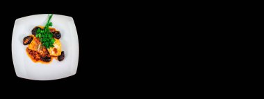 Banner di food plakası di baccala in agro dolce