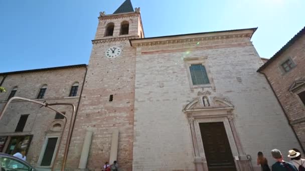 Chiesa dello spello di Santa Maria Maggiore — Video Stock