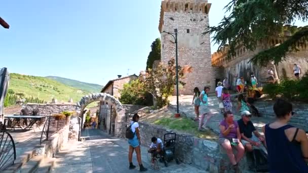 Spello convento delle Clarisse nella splendida vista — Video Stock