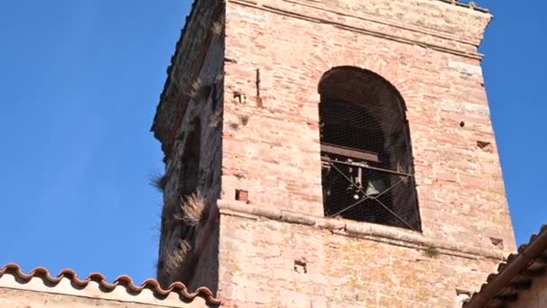 Macerino och dess kyrka i staden — Stockvideo