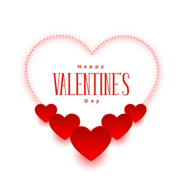 San Valentín Deseos Románticos Tarjeta Elegante Corazón Formas — Vector de stock