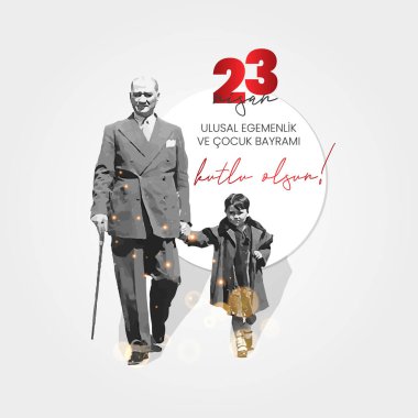 23 Nisan Ulusal Egemenlik ve Cocuk Bayrami. 23 Nisan Ulusal Egemenlik ve Çocuk Günü. Eps10 vektör illüstrasyonu.