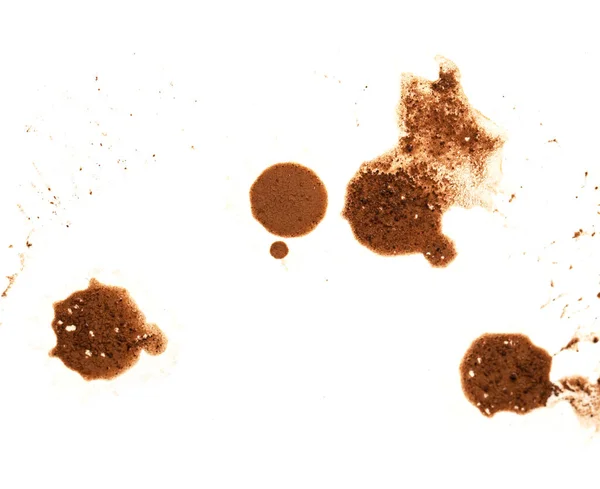 白い背景にコーヒーの汚れ — ストック写真
