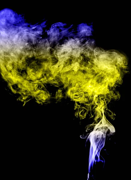 Colorful Smoke Black Background — Stock Photo, Image