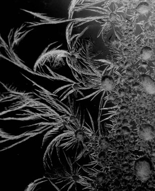 Siyah arkaplandaki buz deseni