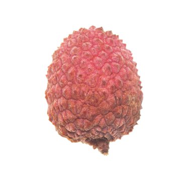 Beyaz arkaplanda liçi meyveleri