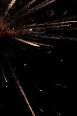 Siyah arkaplanda havai fişek ışıkları