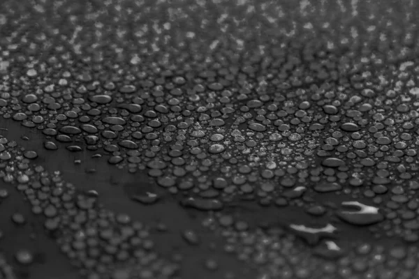 Различные Капли Воды Черном Фоне — стоковое фото