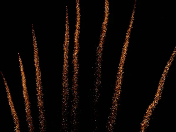 Chispas Fuegos Artificiales Sobre Fondo Negro —  Fotos de Stock