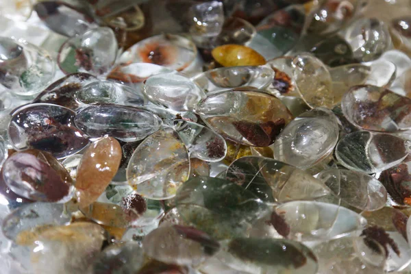 Transparentní Kameny Pro Šperky Jako Pozadí — Stock fotografie