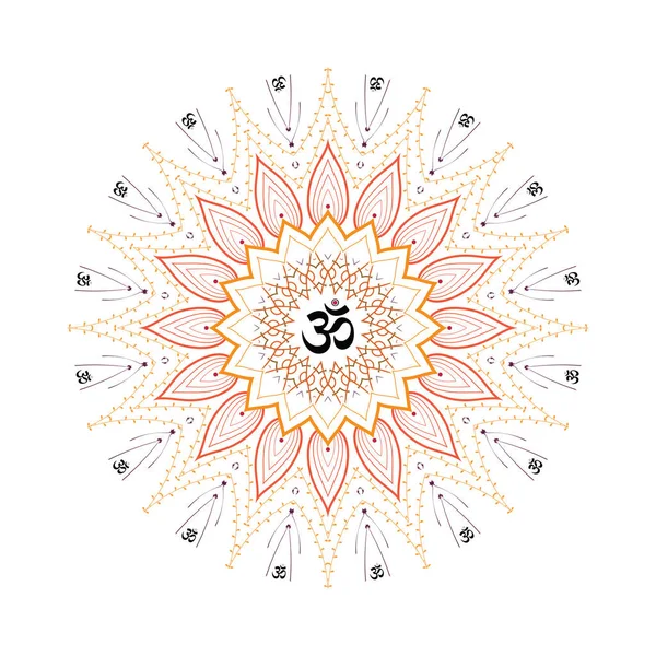 Modello Circolare Forma Mandala Fiore Henna Mehndi Tatuaggio Decorazione Ornamento — Foto Stock
