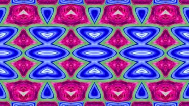 Çeşitli renklerin soyut kaleydoskopu, parlak çizgiler soyut arkaplan, mandala, 4k dikişsiz döngü, meditasyon, düz yuvarlak hareketler