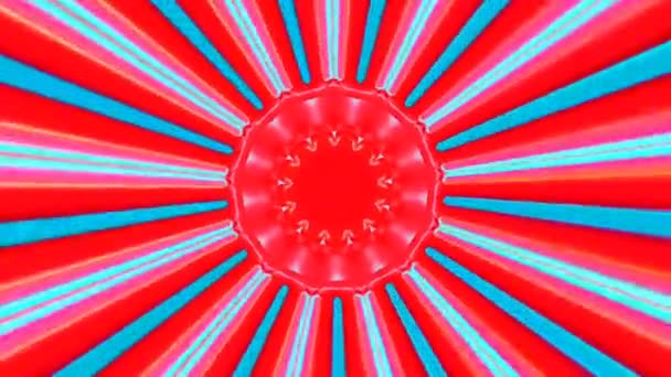 Круглая Форма Плавным Движением Красочные Медленные Вращения Различными Цветами Красный — стоковое видео
