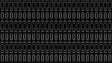 Üç boyutlu güzel akışkan çizgiler çizgi şeklindeki soyut arkaplan. Beyaz yansımalı akışkan madde. Siyah arka plan animasyonu kolaylaştırıyor. 4K