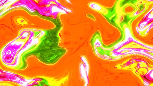 Belo Vídeo Fundo Abstrato Linhas Líquidas Uma Textura Multicolor Fluido — Vídeo de Stock