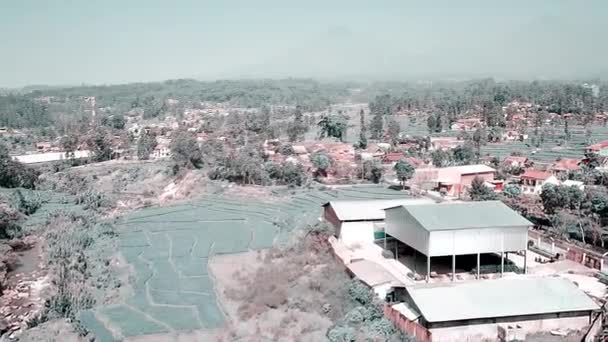 Krásná Přírodní Scenérie Pořízena Drone Kamery Kopce Indonésii Můžete Vidět — Stock video