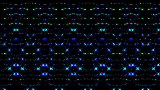 Luce Intensa Che Organizza Sottili Movimenti Colorati Con Onde Puntini — Video Stock