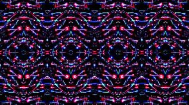 Çok renkli bir dokuda soyut arkaplan 3D neon çizgileri