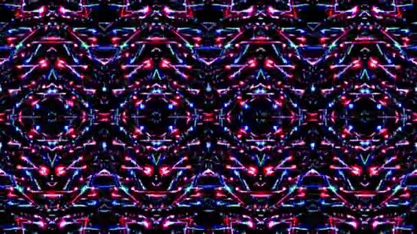 Abstrakt Bakgrund Neon Linjer Flerfärgad Struktur — Stockvideo