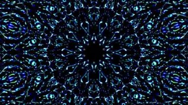 Parlak soyut ışık titreşimi çizgileri tam renk ve kaleydoskop.