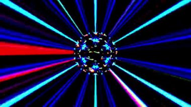 Çok renkli bir dokuda soyut arkaplan 3D neon çizgileri