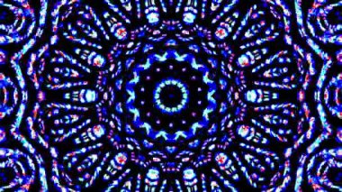 Parlak soyut ışık titreşimi çizgileri tam renk ve kaleydoskop.