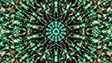 Parlak soyut ışık titreşimi çizgileri tam renk ve kaleydoskop.