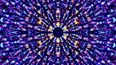 Parlak soyut ışık titreşimi çizgileri tam renk ve kaleydoskop.