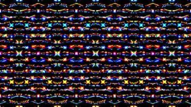 Çok renkli bir dokuda soyut arkaplan 3D neon çizgileri