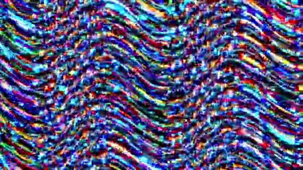 彩色纹理中的三维霓虹灯线的抽象背景 — 图库视频影像