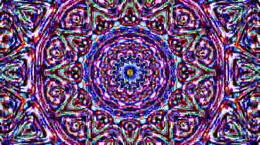 Çok renkli desenli, soyut arkaplan, 3 boyutlu sıvı çizgiler. Yeşil turuncu yansımalı sıvı. Arka plan animasyon yapar. Kusursuz daire. 4K