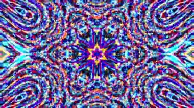 Çok renkli desenli, soyut arkaplan, 3 boyutlu sıvı çizgiler. Yeşil turuncu yansımalı sıvı. Arka plan animasyon yapar. Kusursuz daire. 4K